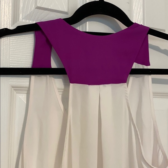Cross Back Magenta Color Block Tank- S - Picture 5 of 5